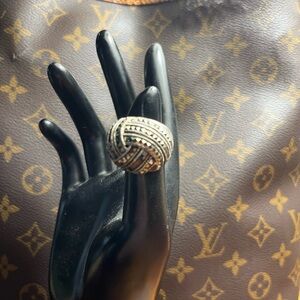 Elegant sterling Silver and marcasite statement Women's Ring